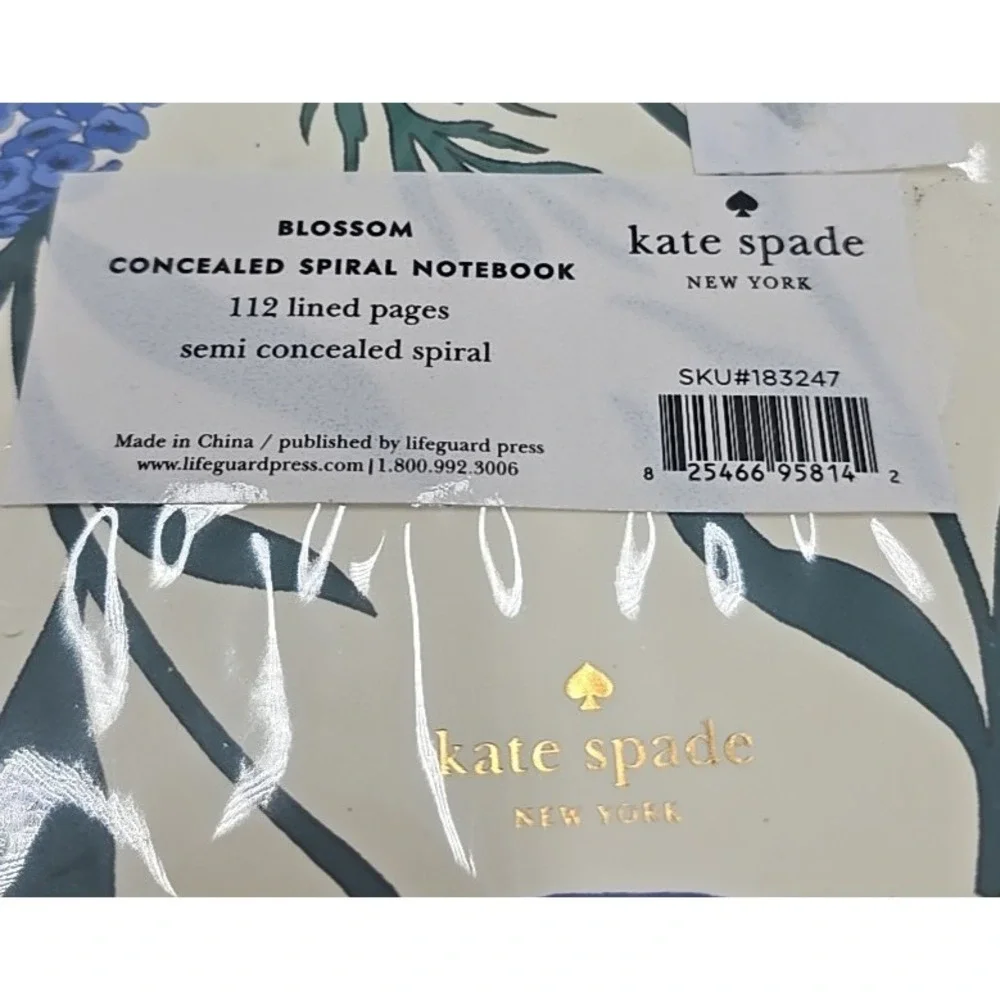NWT Kate Spade Journal Blossom Concealed Rose Floral Spiral Notebook Hardcover